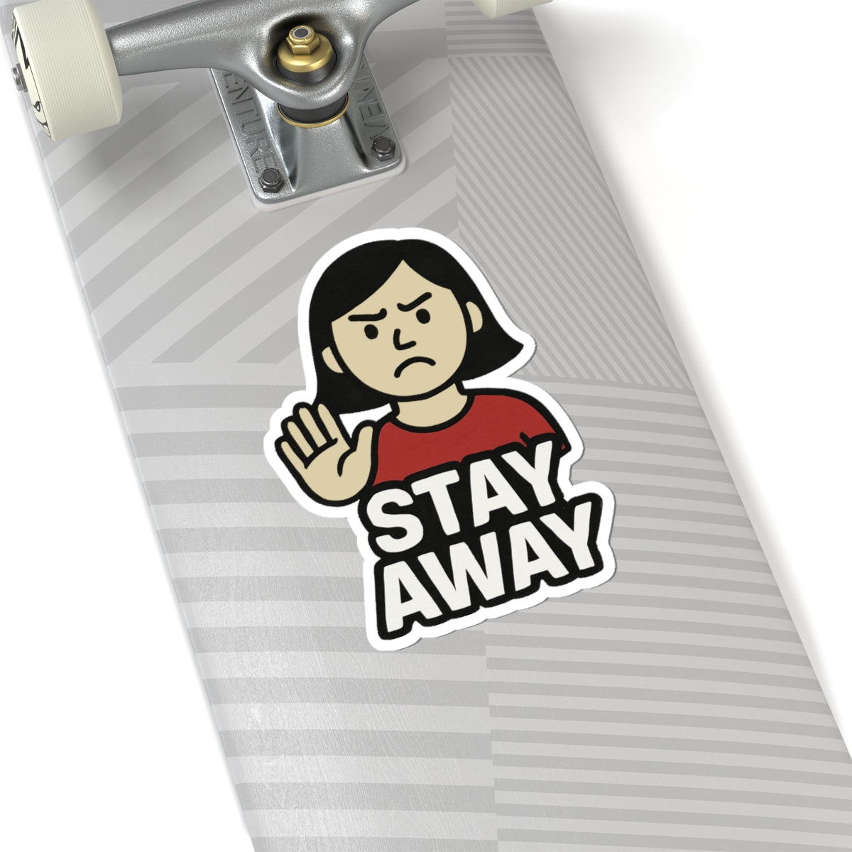 Stay Away Kiss-Cut Stickers, Funny Laptop Decal, Sassy Car Sticker, Self-Care Reminder, Gift for Friends, Office Humor