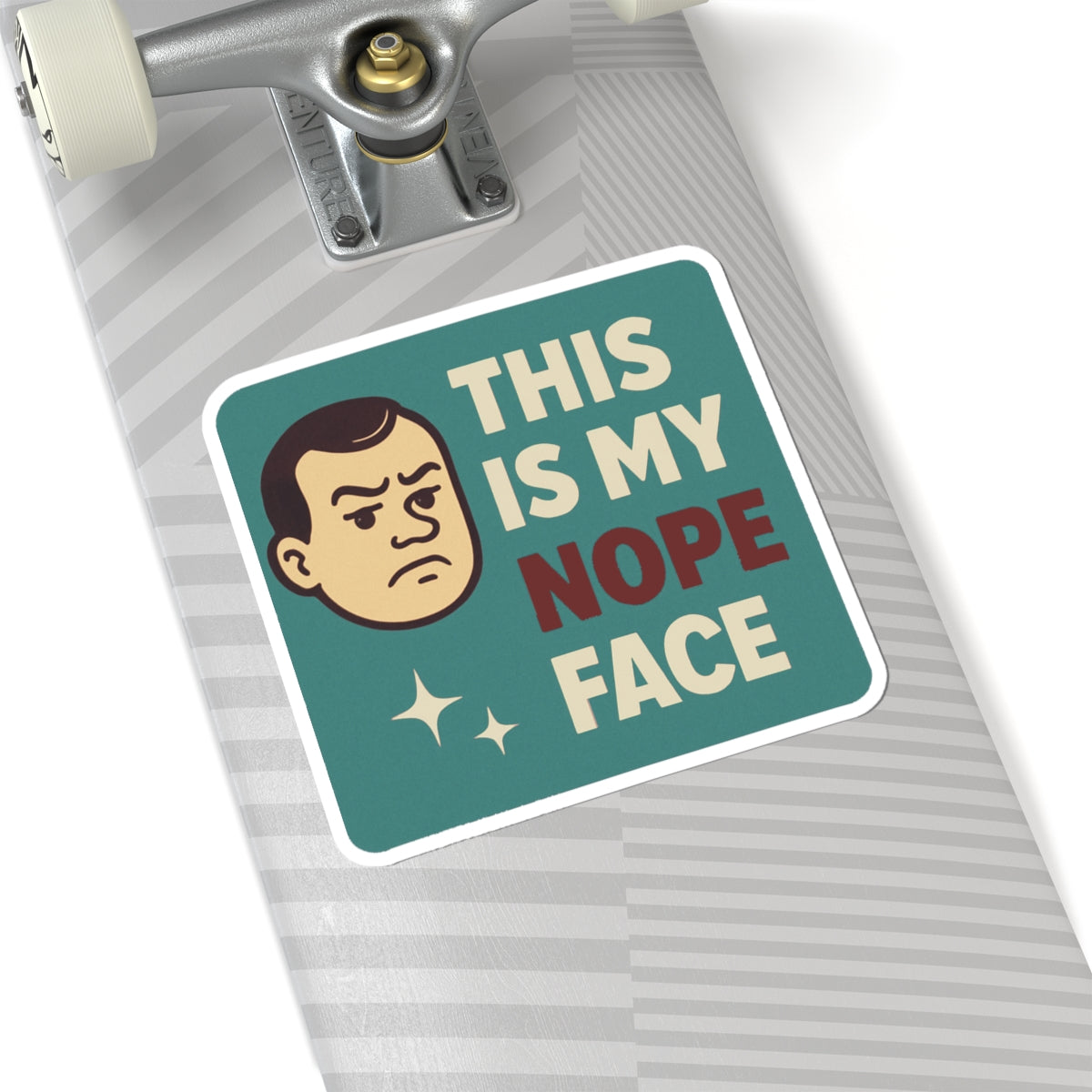 Funny Kiss-Cut Stickers - This Is My Nope Face, Humorous Gifts, Laptop Decals, Office Decor, Unique Party Favors
