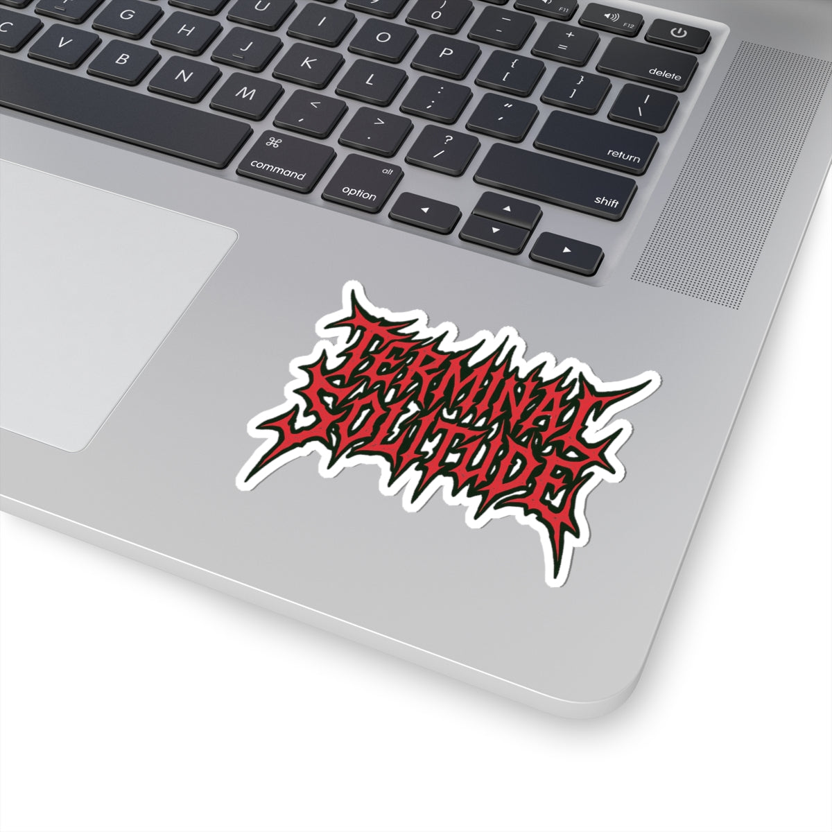 Terminal Solitude Kiss-Cut Stickers | Edgy Laptop Decor, Alternative Art, Music Festival Gear, Goth Aesthetic, Unique Gift Ideas