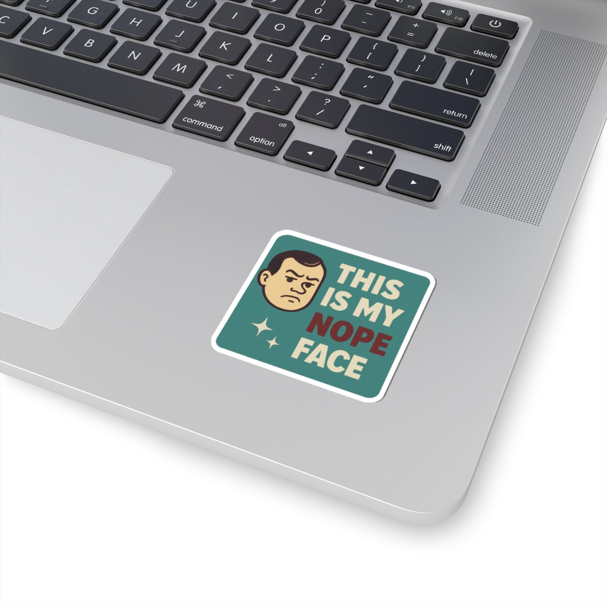 Funny Kiss-Cut Stickers - This Is My Nope Face, Humorous Gifts, Laptop Decals, Office Decor, Unique Party Favors