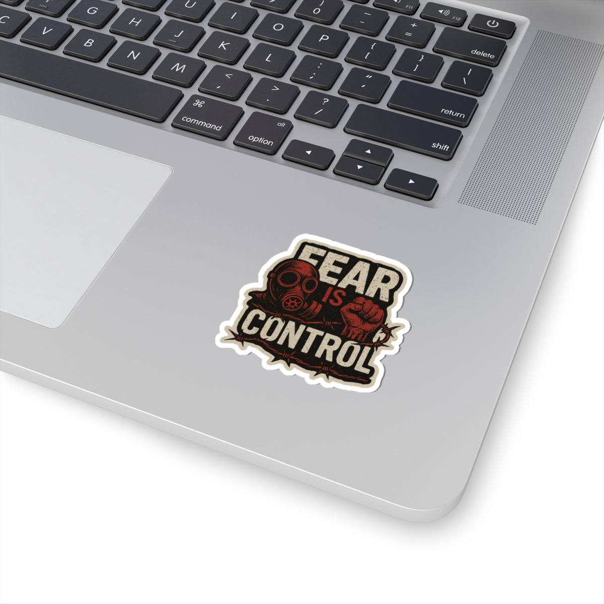 Rebellious Fear Is Control Stickers | Motivational Laptop Decals, Unique Gifts for Rebels, Edgy Home Decor, Punk Accessories