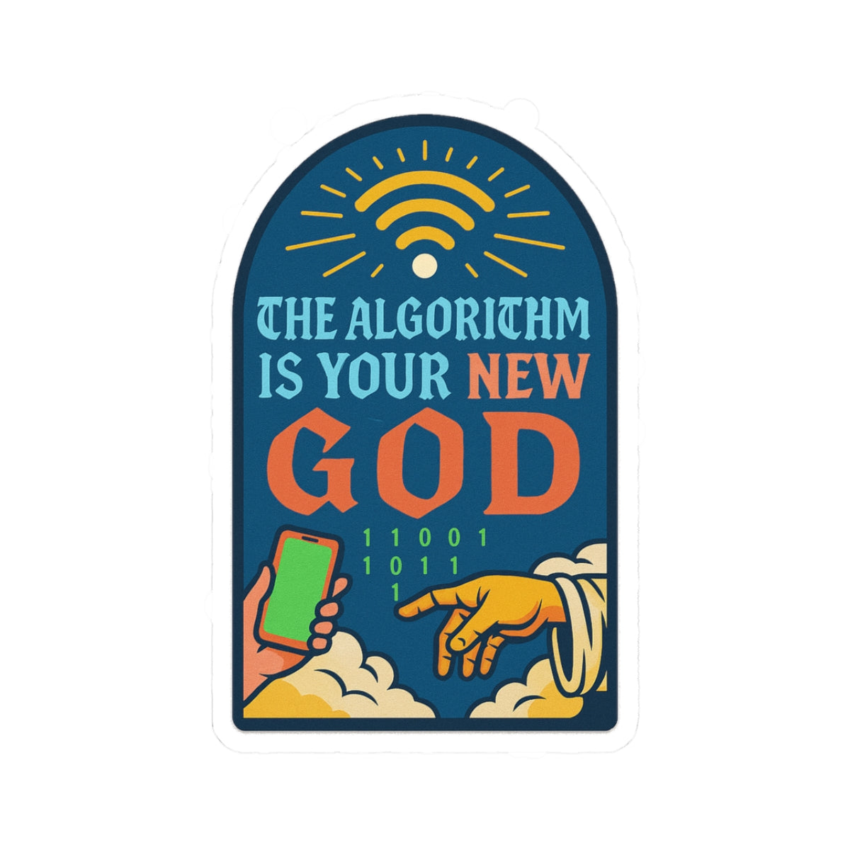 Trendy Kiss-Cut Stickers for Tech Lovers, Laptop Decor, Digital Culture Enthusiasts, Gift for Geeks, Unique Wall Art