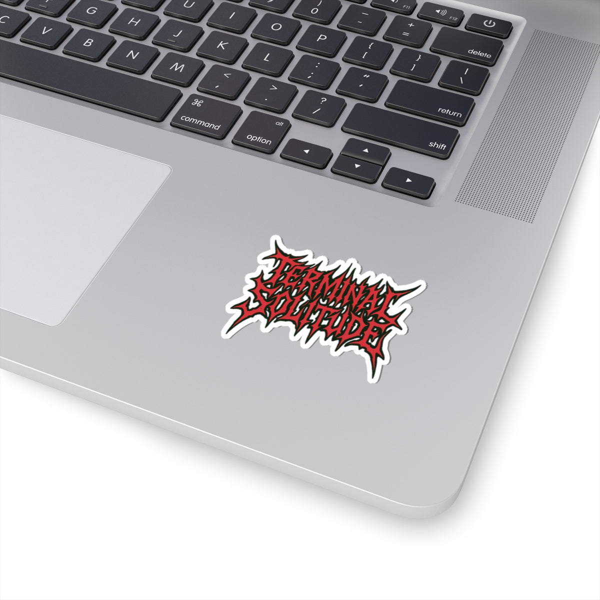 Terminal Solitude Kiss-Cut Stickers | Edgy Laptop Decor, Alternative Art, Music Festival Gear, Goth Aesthetic, Unique Gift Ideas