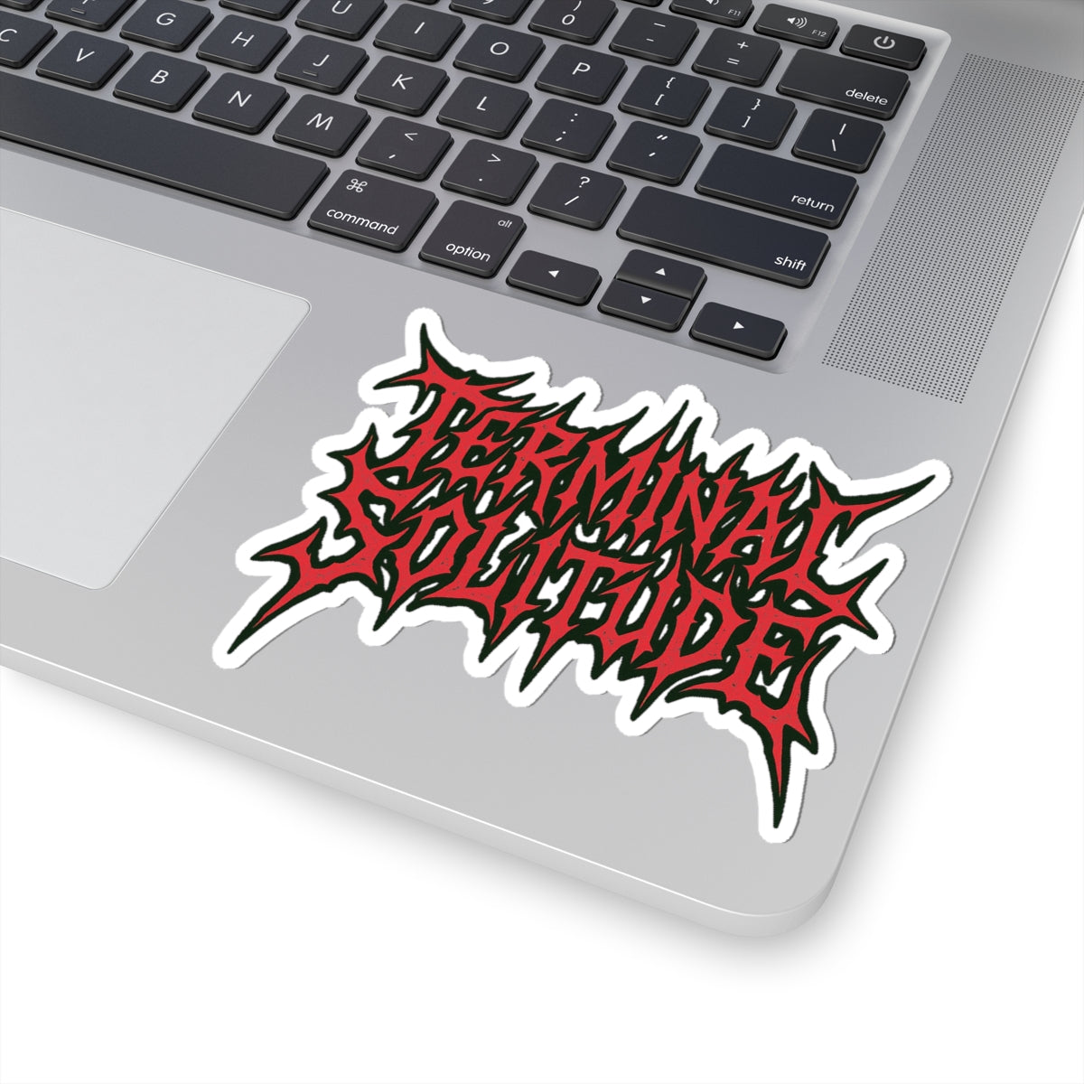 Terminal Solitude Kiss-Cut Stickers | Edgy Laptop Decor, Alternative Art, Music Festival Gear, Goth Aesthetic, Unique Gift Ideas