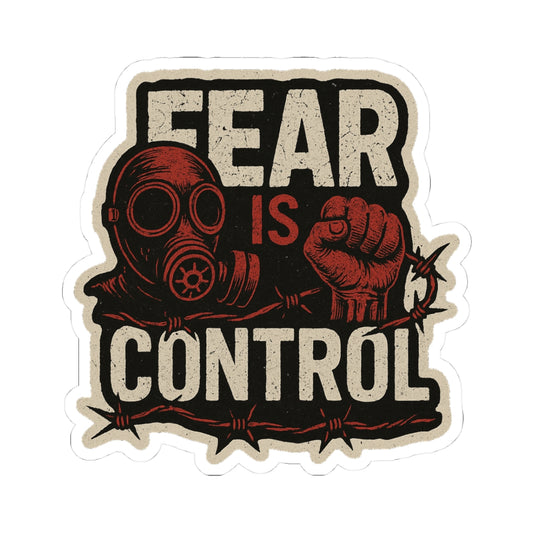 Rebellious Fear Is Control Stickers | Motivational Laptop Decals, Unique Gifts for Rebels, Edgy Home Decor, Punk Accessories