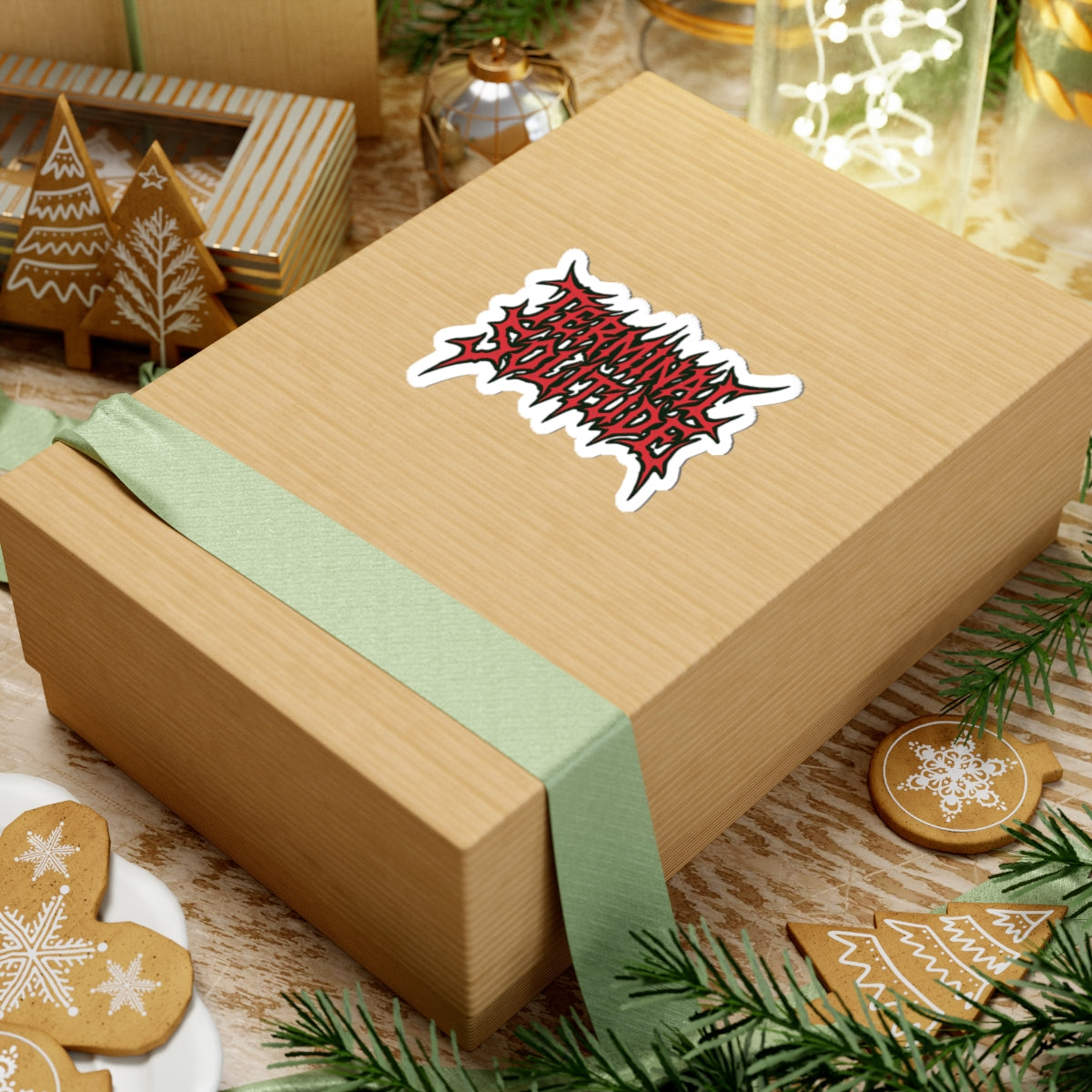 Terminal Solitude Kiss-Cut Stickers | Edgy Laptop Decor, Alternative Art, Music Festival Gear, Goth Aesthetic, Unique Gift Ideas