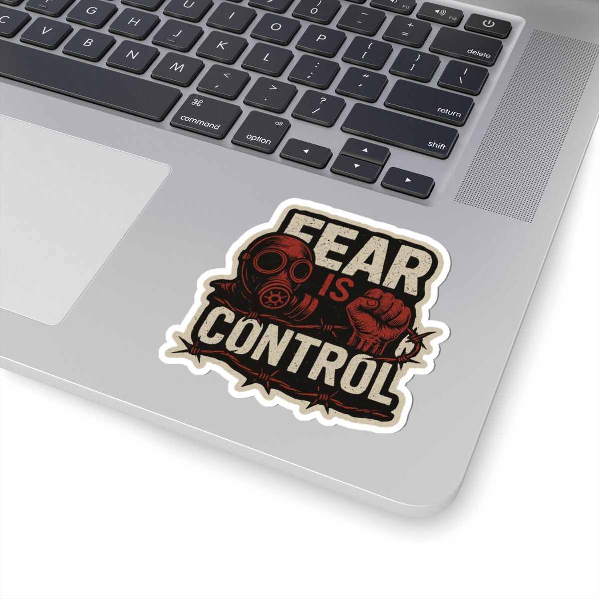 Rebellious Fear Is Control Stickers | Motivational Laptop Decals, Unique Gifts for Rebels, Edgy Home Decor, Punk Accessories